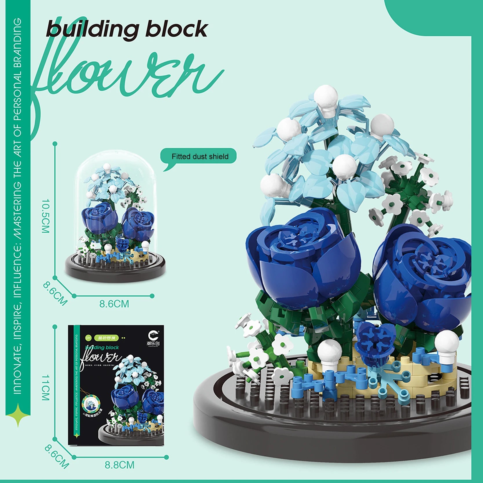 Diy Micro Flower Building Blocks Mini Bricks Particles Eternal Life Flowers Home Decoration Assembling Puzzle Toy Christmas Gift