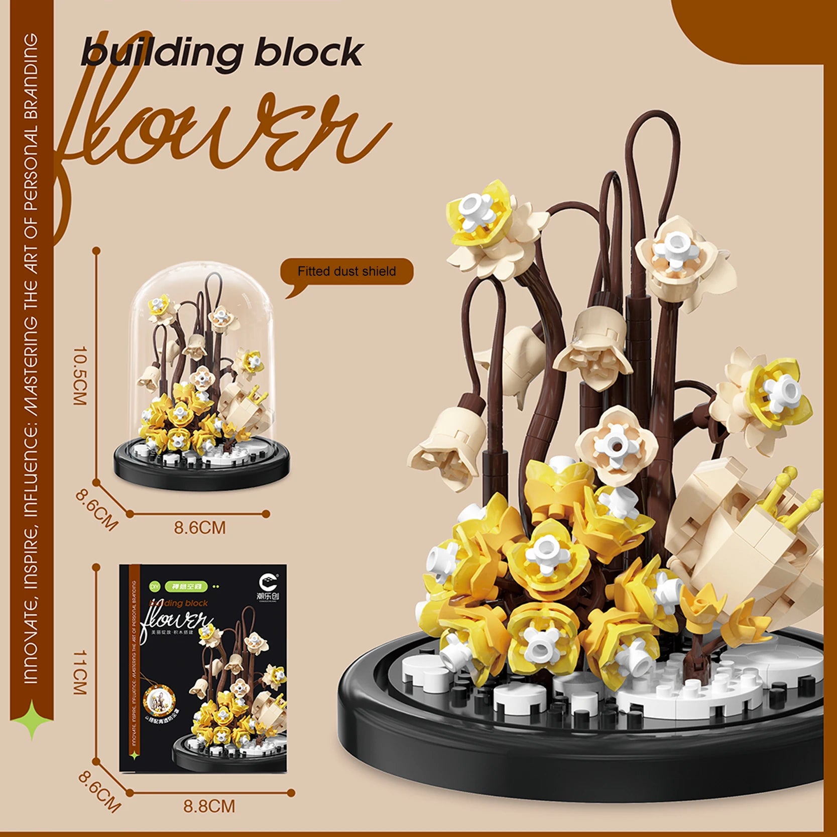 Diy Micro Flower Building Blocks Mini Bricks Particles Eternal Life Flowers Home Decoration Assembling Puzzle Toy Christmas Gift