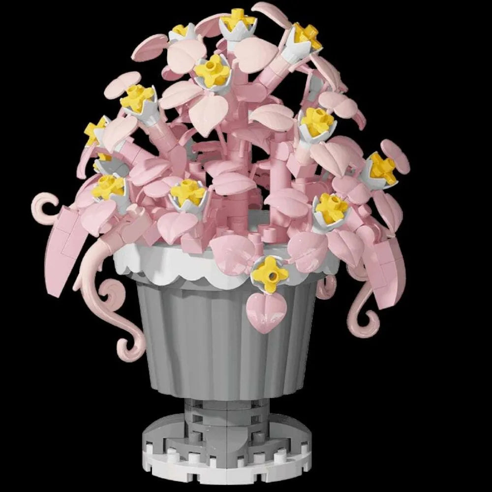Eternal Flower Building Blocks, Freehand Potted Building Blocks - Romantic DIY Home Decoration and Eternal Flowers, Multi-Functi