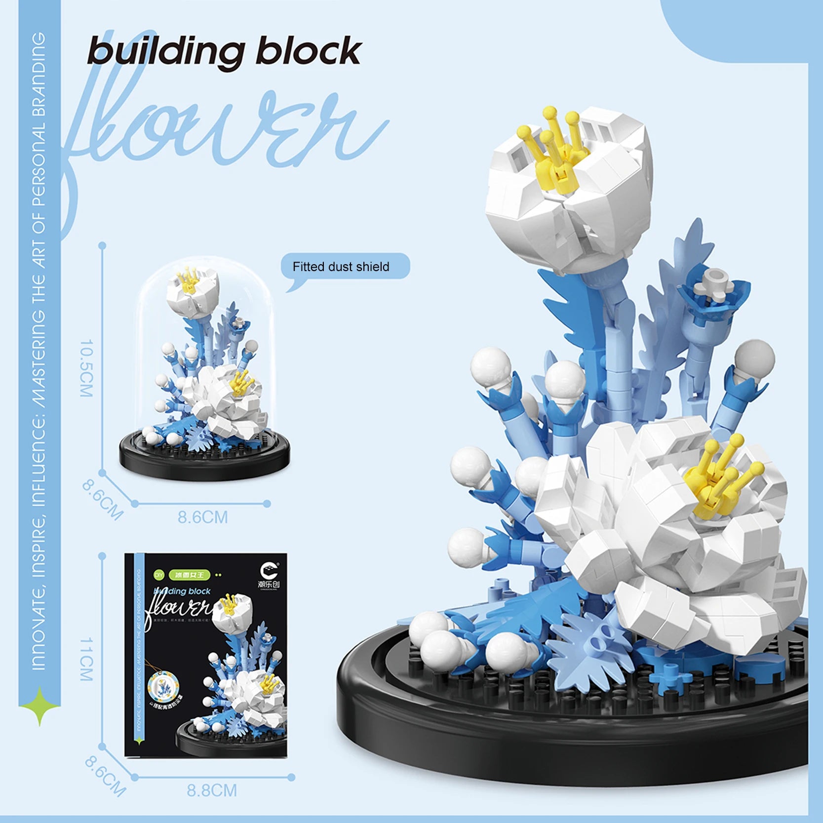 Diy Micro Flower Building Blocks Mini Bricks Particles Eternal Life Flowers Home Decoration Assembling Puzzle Toy Christmas Gift