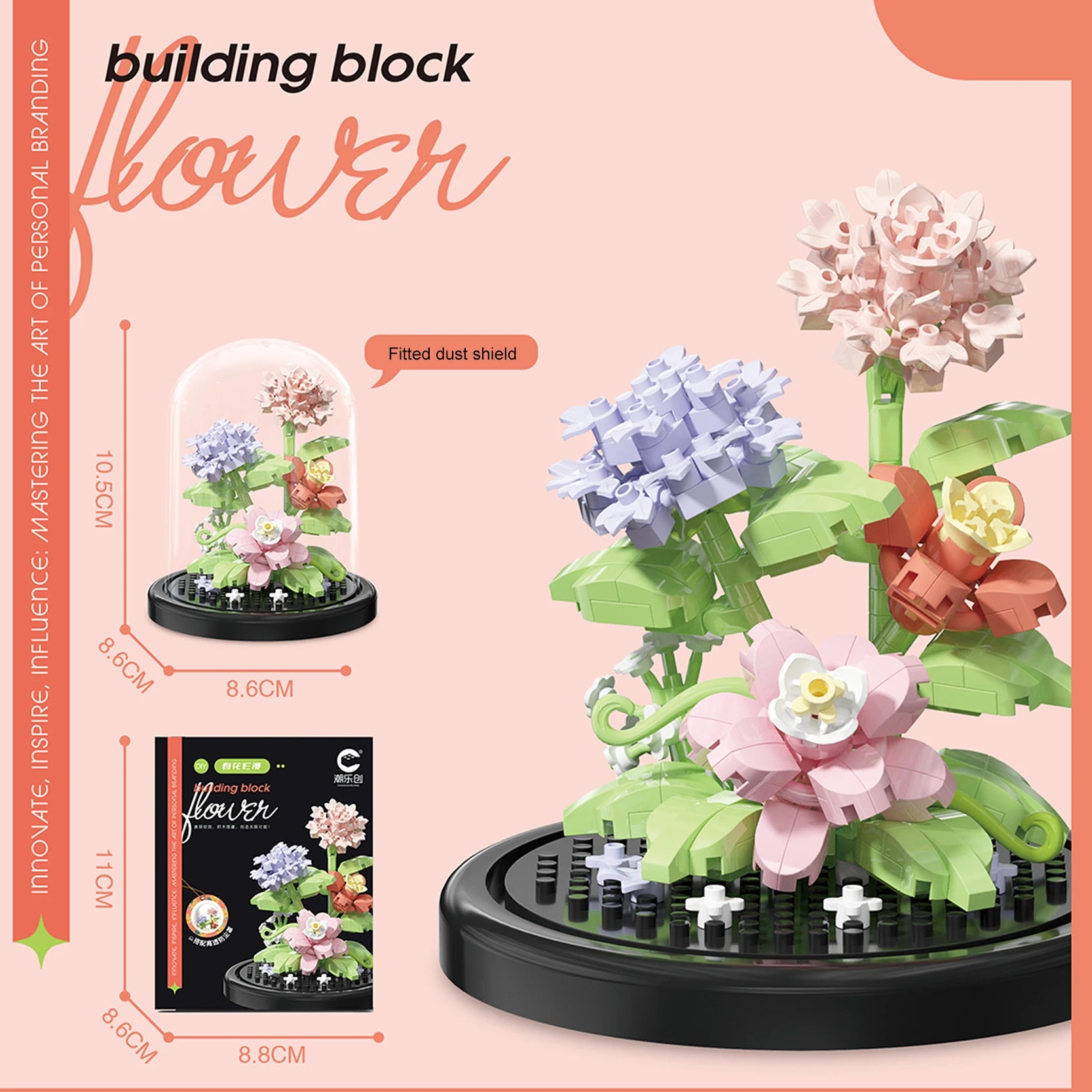 Diy Micro Flower Building Blocks Mini Bricks Particles Eternal Life Flowers Home Decoration Assembling Puzzle Toy Christmas Gift